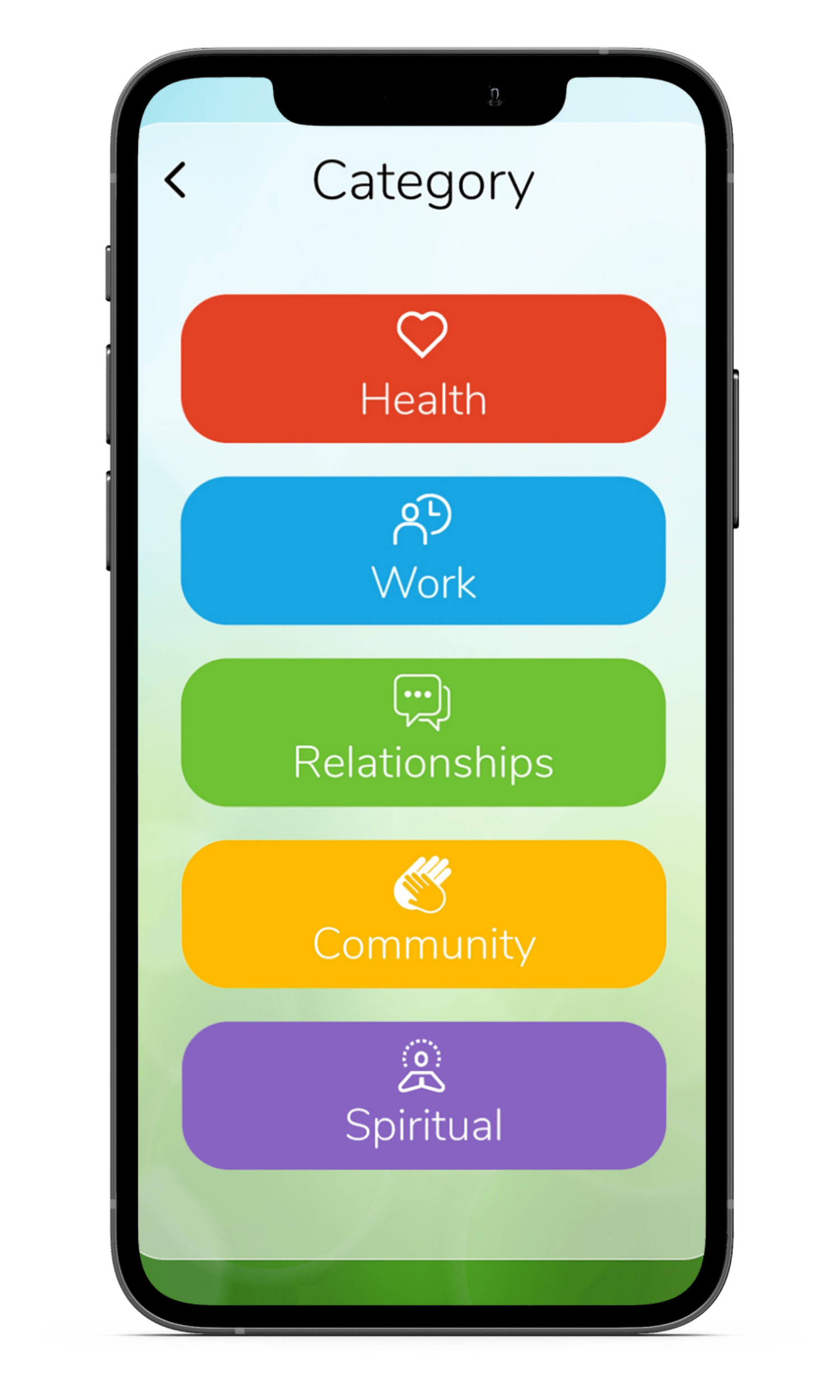 Gadjet App Hero Image - Goal Setting Categories